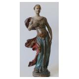 17th C. Venetian wood polychrome female Courtesan h 17"
