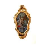 Baroque,oil on glass H 13"