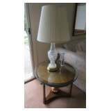 end table, lamp