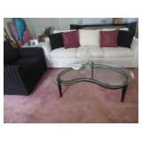 White sofa, coffee table