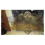 Brass fireplace screen