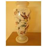 Painted glass vase