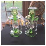 Pr. crystal candleholders