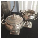 Silverplate cream/sugar