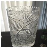 Cut crystal vase