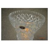 Large footed glass vase