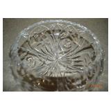 Etched crystal bowl