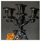 silver plated candle holder