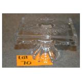 crystal cake plate