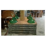Antique Green Porcelain Lights