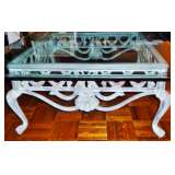 GLASS TOP COFFEE TABLE