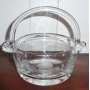 HAND BLOWN ETCHED BASKET