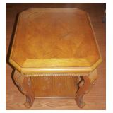 2 OAK END TABLES