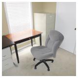 TABLE, CHAIR, AND FILE CABINET