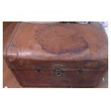 ANTIQUE LEATHER TRUNK