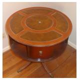 DRUM STYLE BOOKCASE TABLE