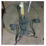 GLASS AND METAL TABLE
