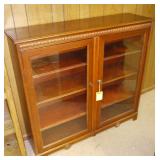 MAHOGANY GLASS FRONT BOOKCASE