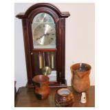 CLOCK AND VASES
