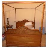 ANTIQUE CHERRY CANOPY BED
