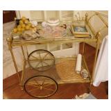 BRASS TEA CART