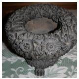 HAND CARVED FOOTED BOWL