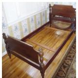 2 MAHOGANY TWIN BEDS