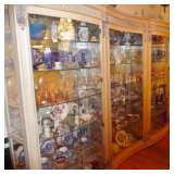 3 GLASS FRONT CURIO CABINETS
