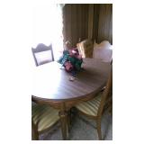 dining table with cane back chairs