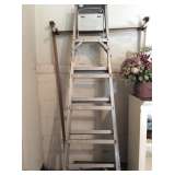 Lot 95 - aluminum ladder and bed frame