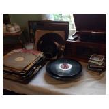 vinyl records/ record player