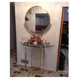 hall mirror and table