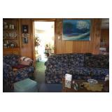 floral print sofa and chair