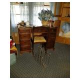antique writing desk and chair