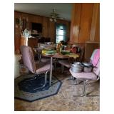 chrome table and chairs