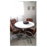 White laminate and chrome dinette