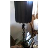 floor lamp with glass snack table