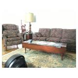 Living room sofa and recliner