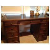 vinatage desk with leather insert
