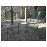 wrought iron side chairs