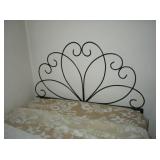 wrought iron twin head board/2 