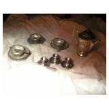 vintage silver tea set / childs