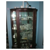 crystal and curio cabinet