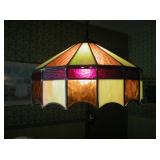 Hangeing leaded glass lamp 15" diameter