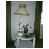 Vintage lamp and table