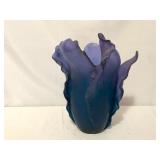 Stunning Daum France Purple Crystal Tulip Vase, Originally Purchased At Neiman Marcus For Approximately $5000.