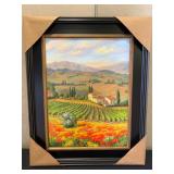 Enzo Canti Signed "Chianti, Tuscany, Italy" Original Oil On Canvas Landscape