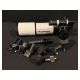 Orion Telescope And Assorted Modular Connectors.
