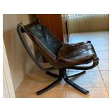 Vatne Mobler Falcon Leather Lounge Chair By Sigurd Ressell, Made In Norway.