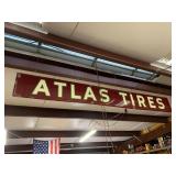 Porcelain Atlas Tires Sign Approx 10ft